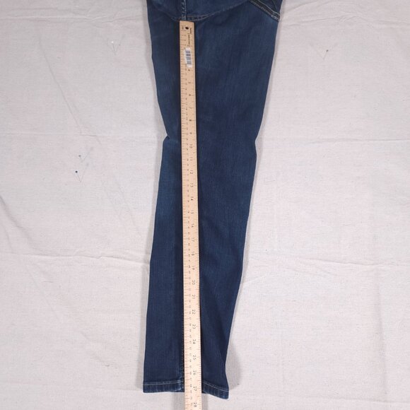 BKE Denim Kate Straight Blue Jeans Womens Size 28S x 29.5 Dark Wash Pants FLAWS - Picture 5 of 16